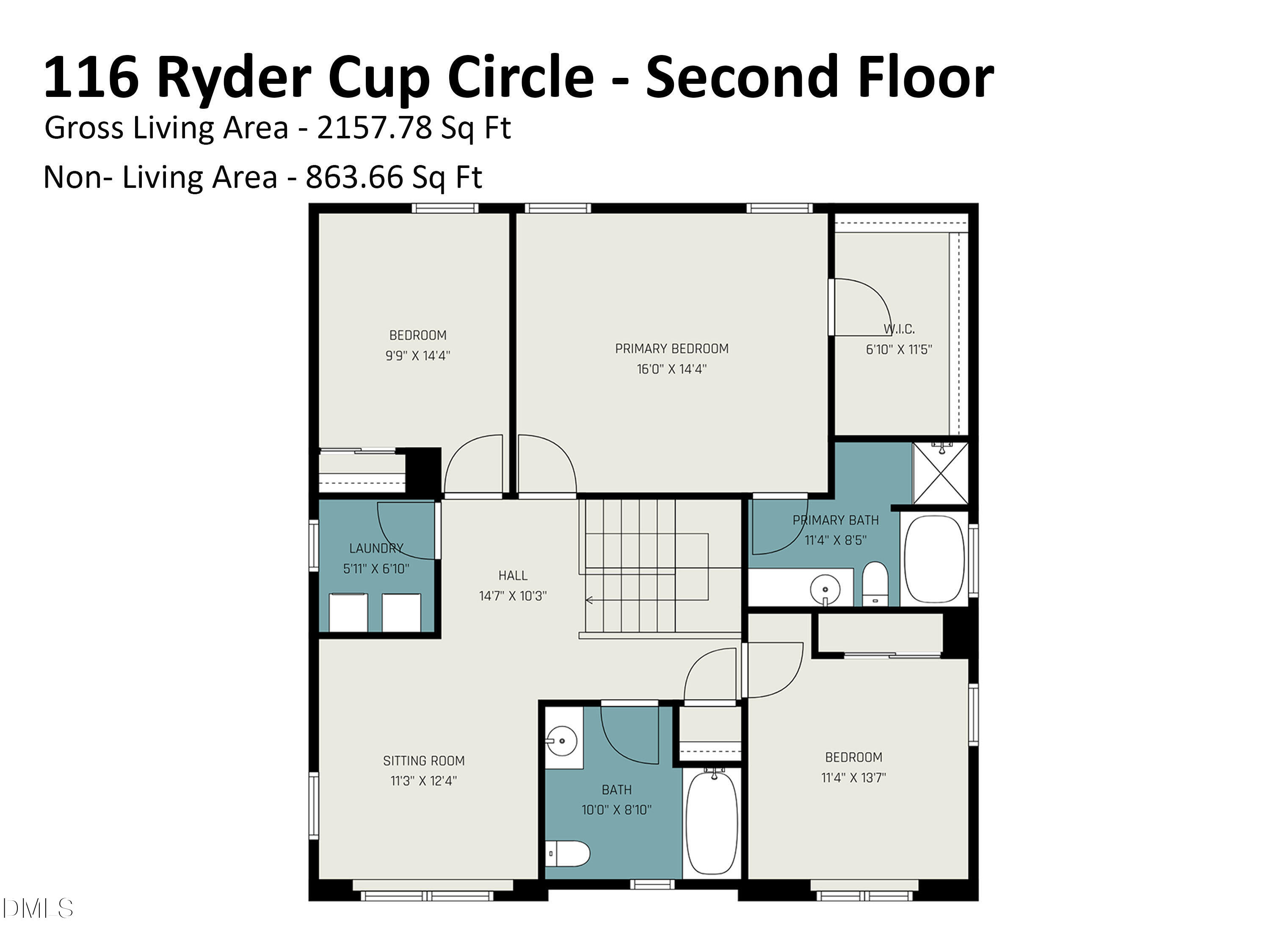 116 Ryder Cup Circle Raleigh, NC 27603 - Photo 29 of 29 Second level Floorplan