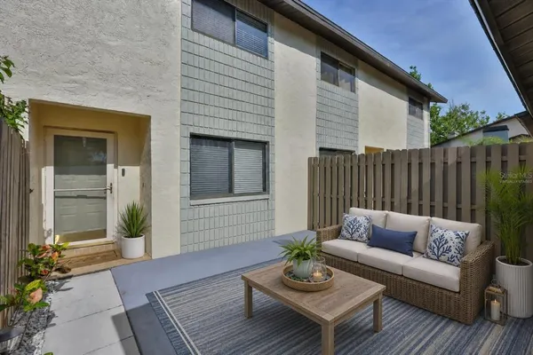 a view of a couches in the patio
