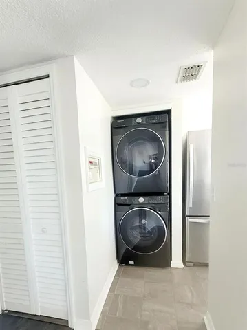 a view of washer and dryer in a utility room