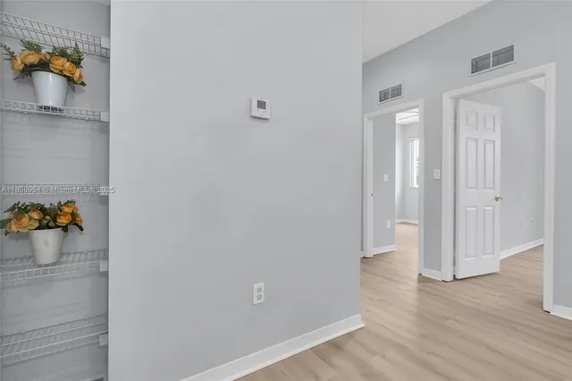 wooden floor in a room