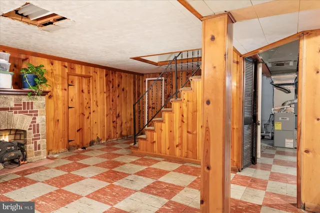 a view of a porch with a door