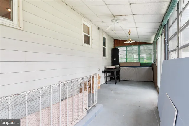 a view of workspace with a window