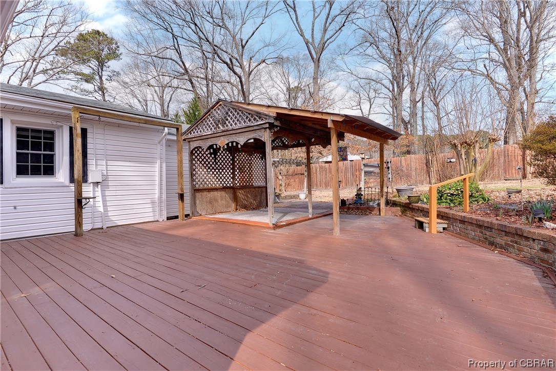3159 Old Stage Road Toano, VA 23168 - Photo 39 of 44 Large deck from the sunroom