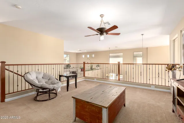 a view of a garage with a bike and a wine table
