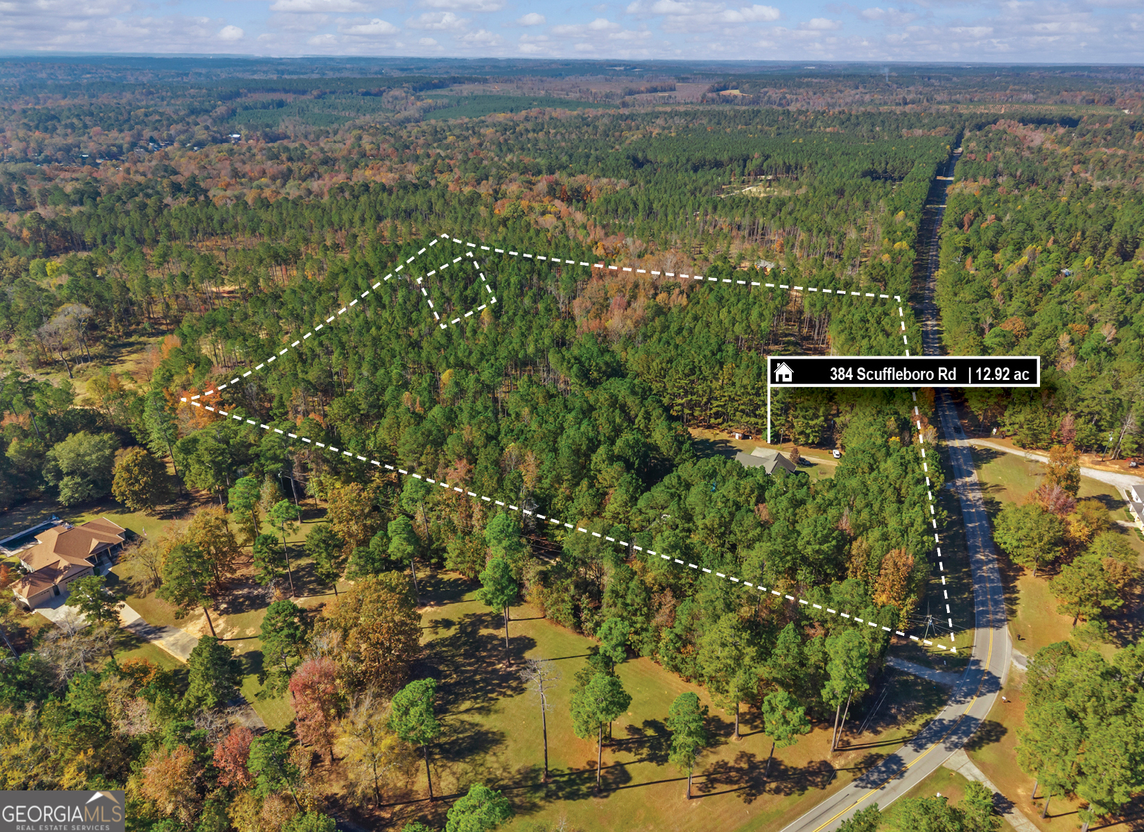 384 Scuffleboro Road Southeast Eatonton, GA 31024 - Photo 2 of 48 a view of a lake with a mountain in the background