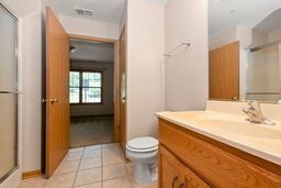 20301 South Pine Hill Road, Unit 1D Frankfort, IL 60423 - Photo 17 of 21 a bathroom with a sink a toilet and shower