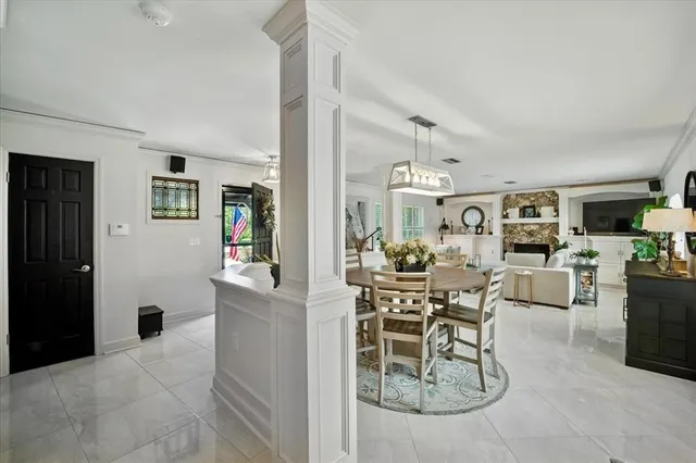 an aerial view of a house with garden space sitting space and garden