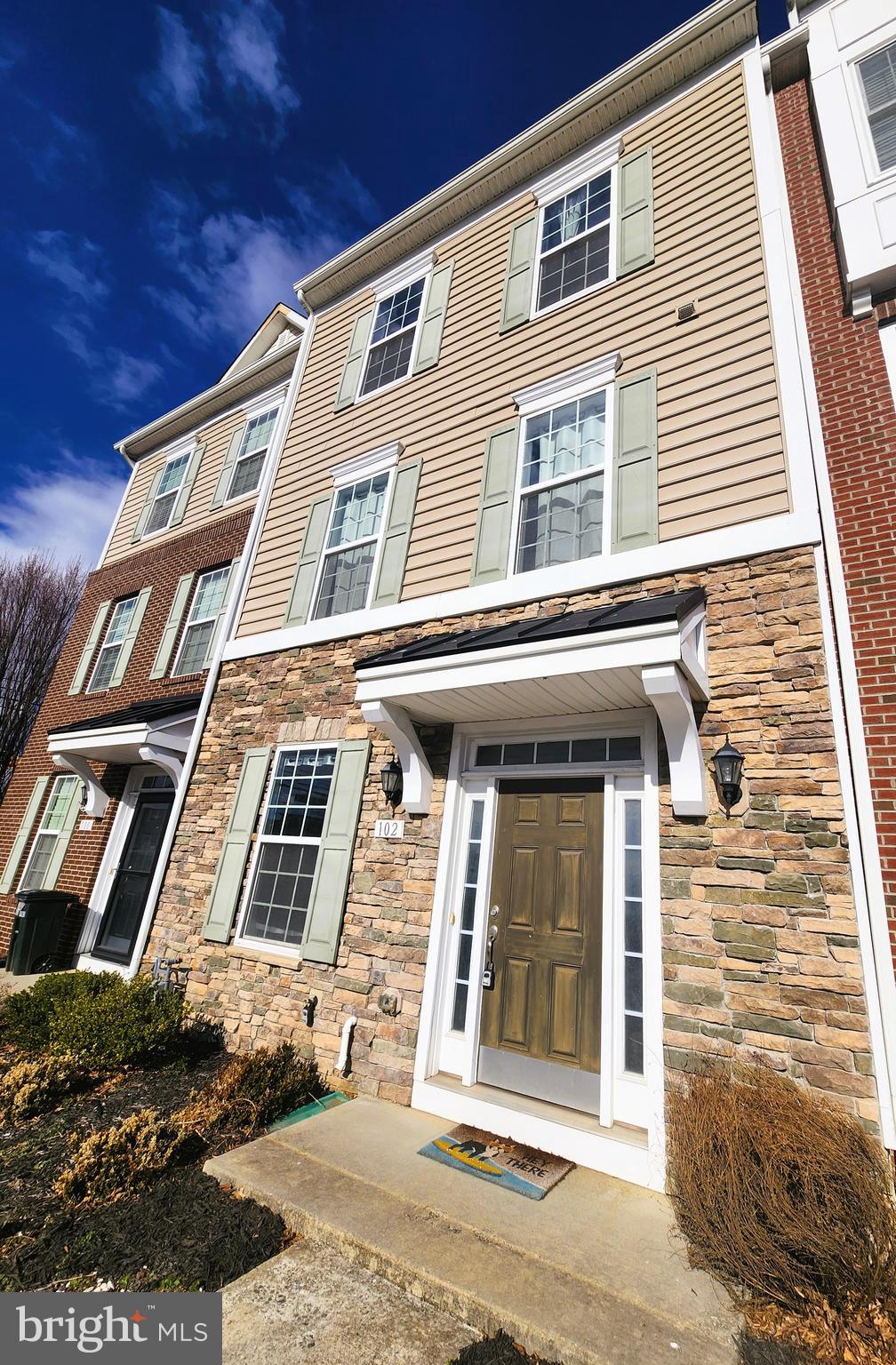 a front view of a house