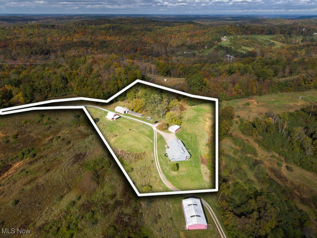913 Rost Road Walker, WV 26180 - Photo 38 of 48 Aerial overview of property's location featuring a forest and property boundaries highlighted