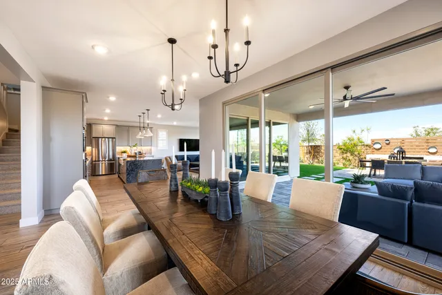 a view of a dining room and livingroom view