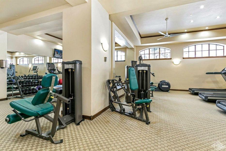 210 Offerson Road, Unit 308WEEK 51 Beaver Creek, CO 81620 - Photo 17 of 20 a view of a room with gym equipment
