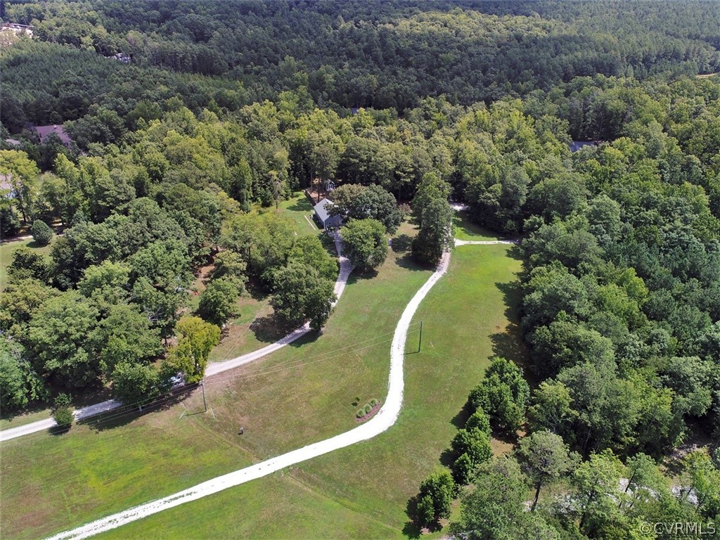 11311 Bundle Road Chesterfield, VA 23838 - Photo 33 of 38 an aerial view of a house with a garden and swimming pool
