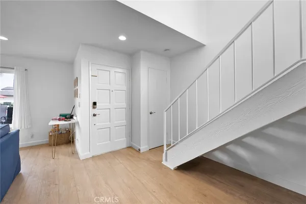 a view of livingroom with furniture and stairs