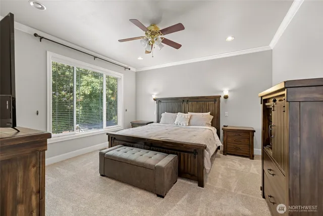 a large bathroom with a large tub and sink