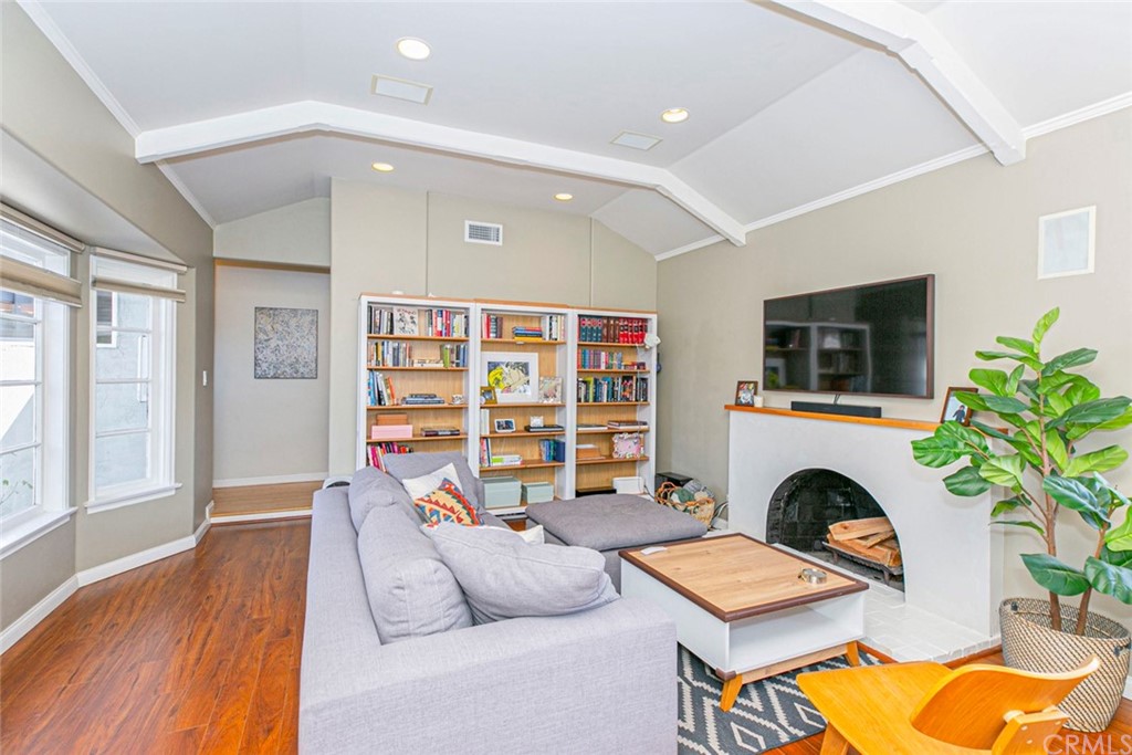 690 Arden Avenue Glendale, CA 91202 - Photo 43 of 70 a living room with furniture fireplace and wooden floor