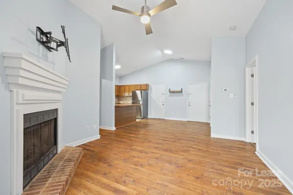 a view of wooden floor in a room