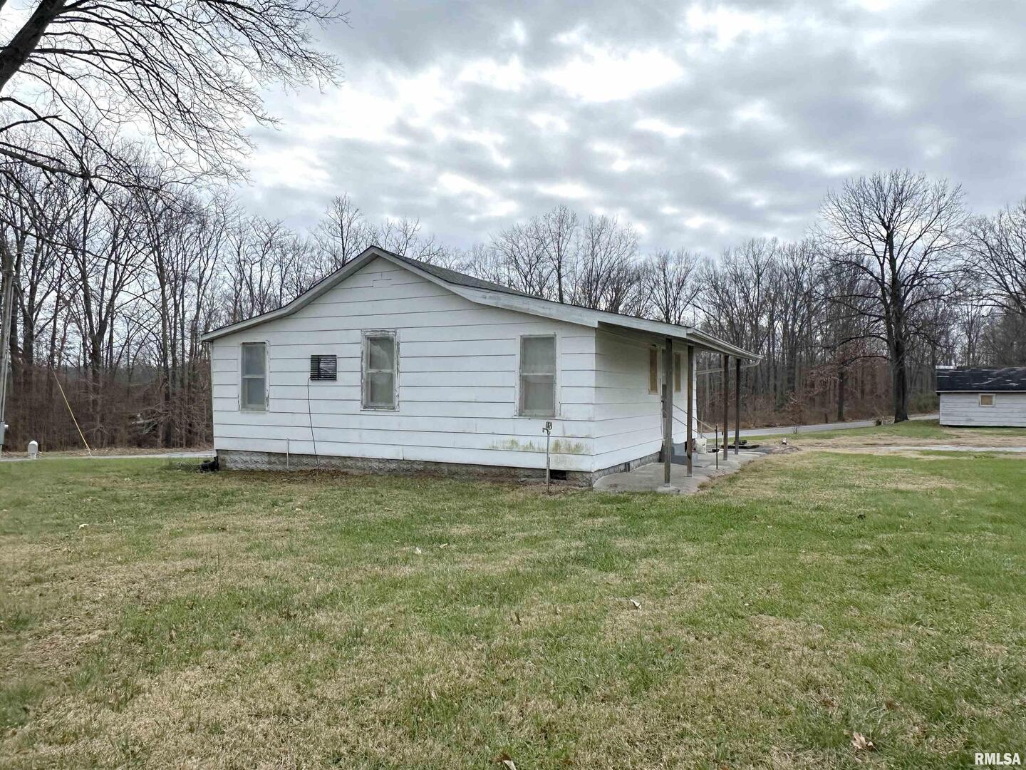 20 Mt Pisgah Road Buncombe, IL 62912 - Photo 5 of 8 a backyard of a house with table and chairs