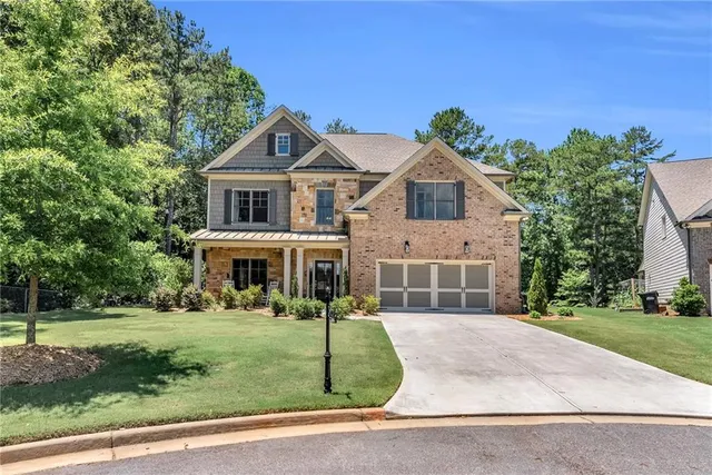 front view of house with a yard