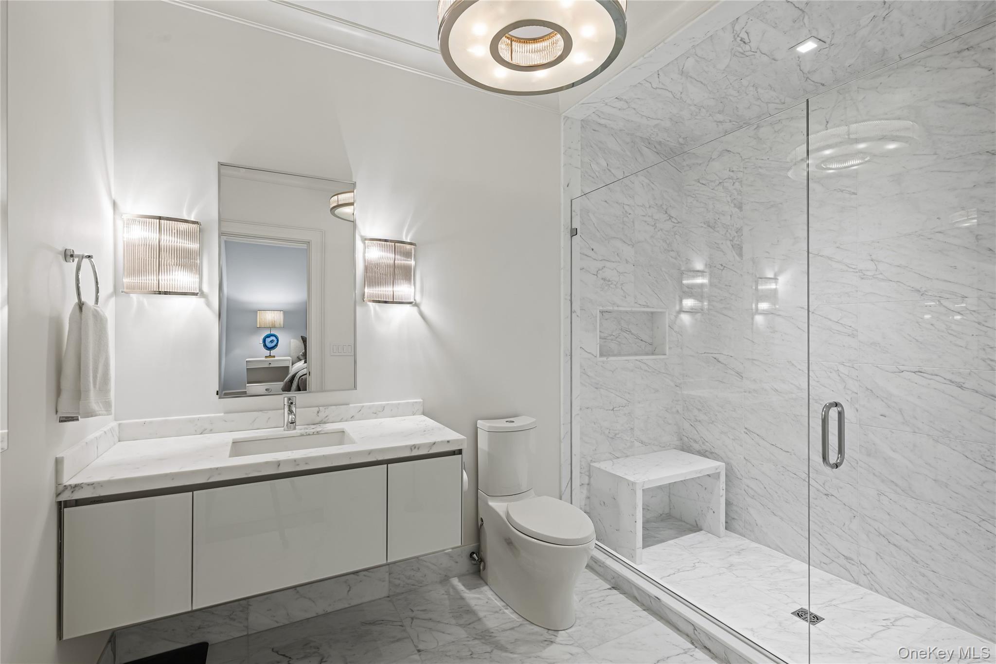 106 Premium Point New Rochelle, NY 10801 - Photo 30 of 44 a bathroom with a sink a toilet and shower