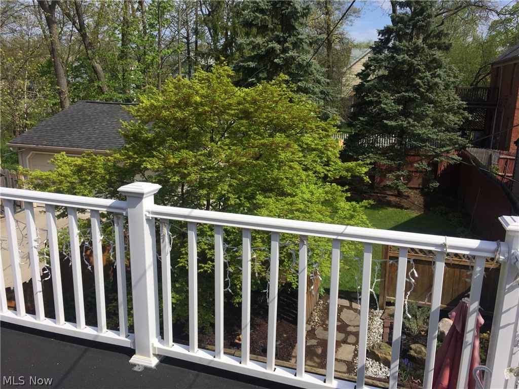 3433 Bradford Road Cleveland, OH 44118 - Photo 32 of 35 The Updated 2nd Flr Terrace was redone with new roofing Flr surface, along with Trex spindles & railings, creating a private outdoor space from above.