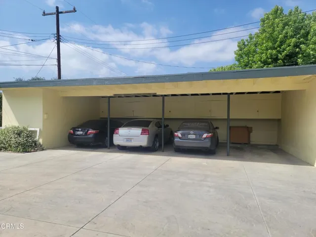 a view of a terrace with a bench