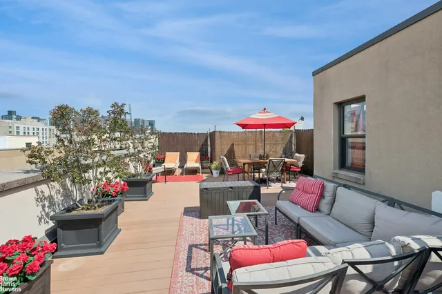 a view of a city from a terrace