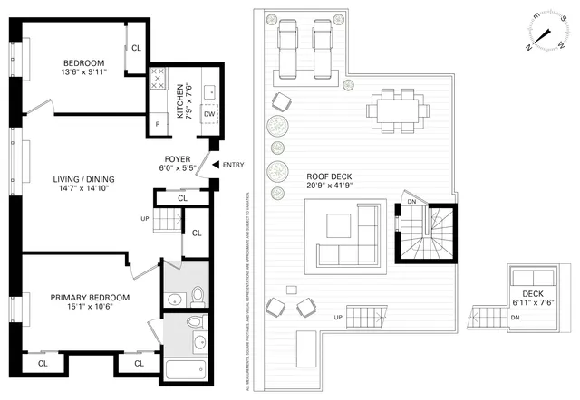 a living room with patio furniture and a potted plant