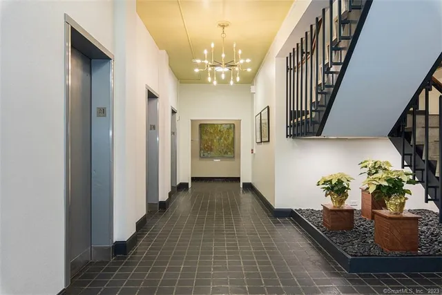 a living room with wooden floor