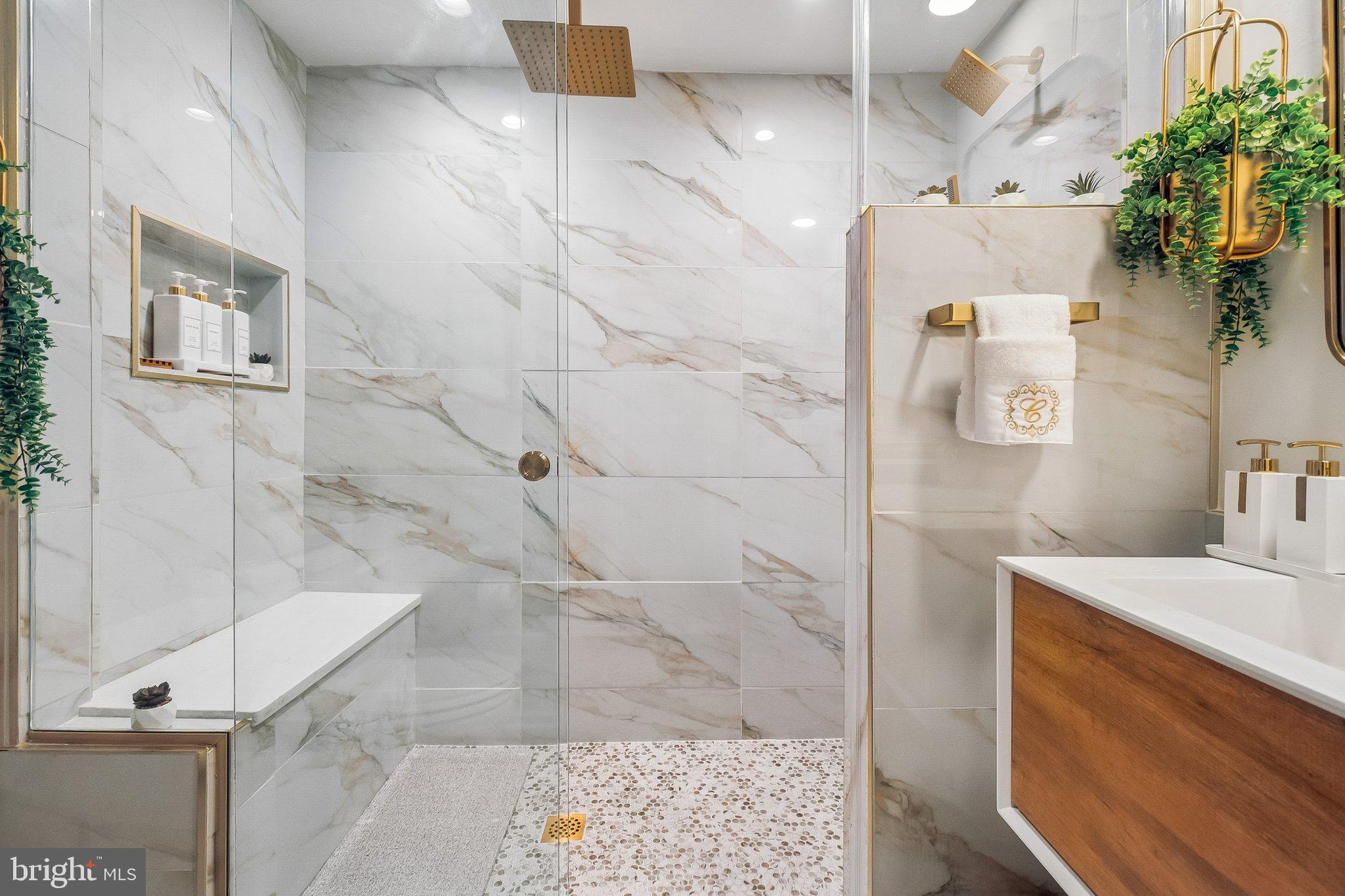 7610 Bentree Road Fort Washington, MD 20744 - Photo 19 of 25 Elegant marble shower oasis.