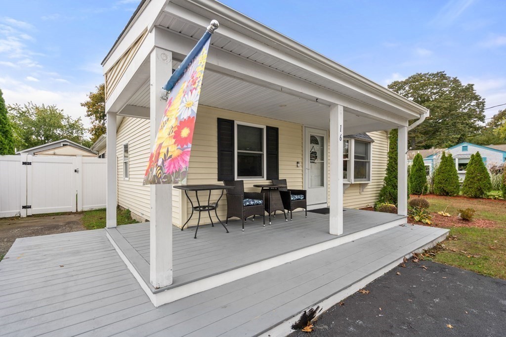16 Monack Road Wareham, MA 02532 - Photo 3 of 24 a view of a dinning tables and chairs in patio of the house