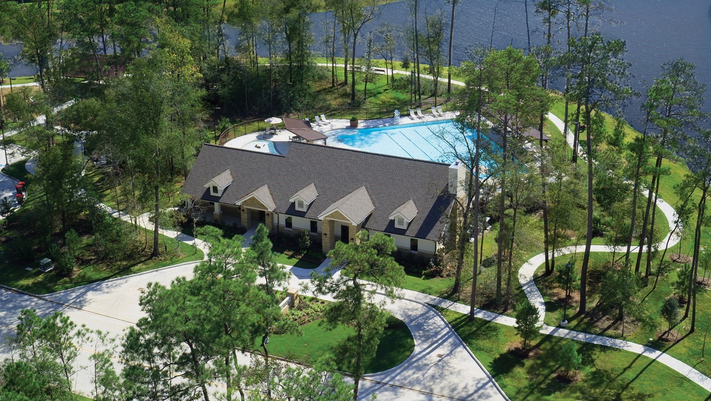 3308 Bentwood Ranch Drive Conroe, TX 77385 - Photo 21 of 24 an aerial view of a house with yard