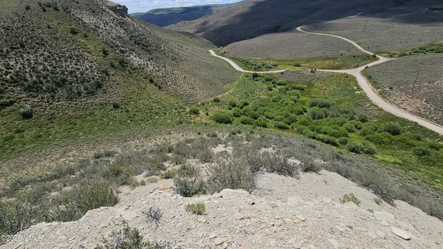 a view of a backyard of a house
