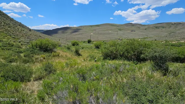 a view of a lush green mountain in the distance