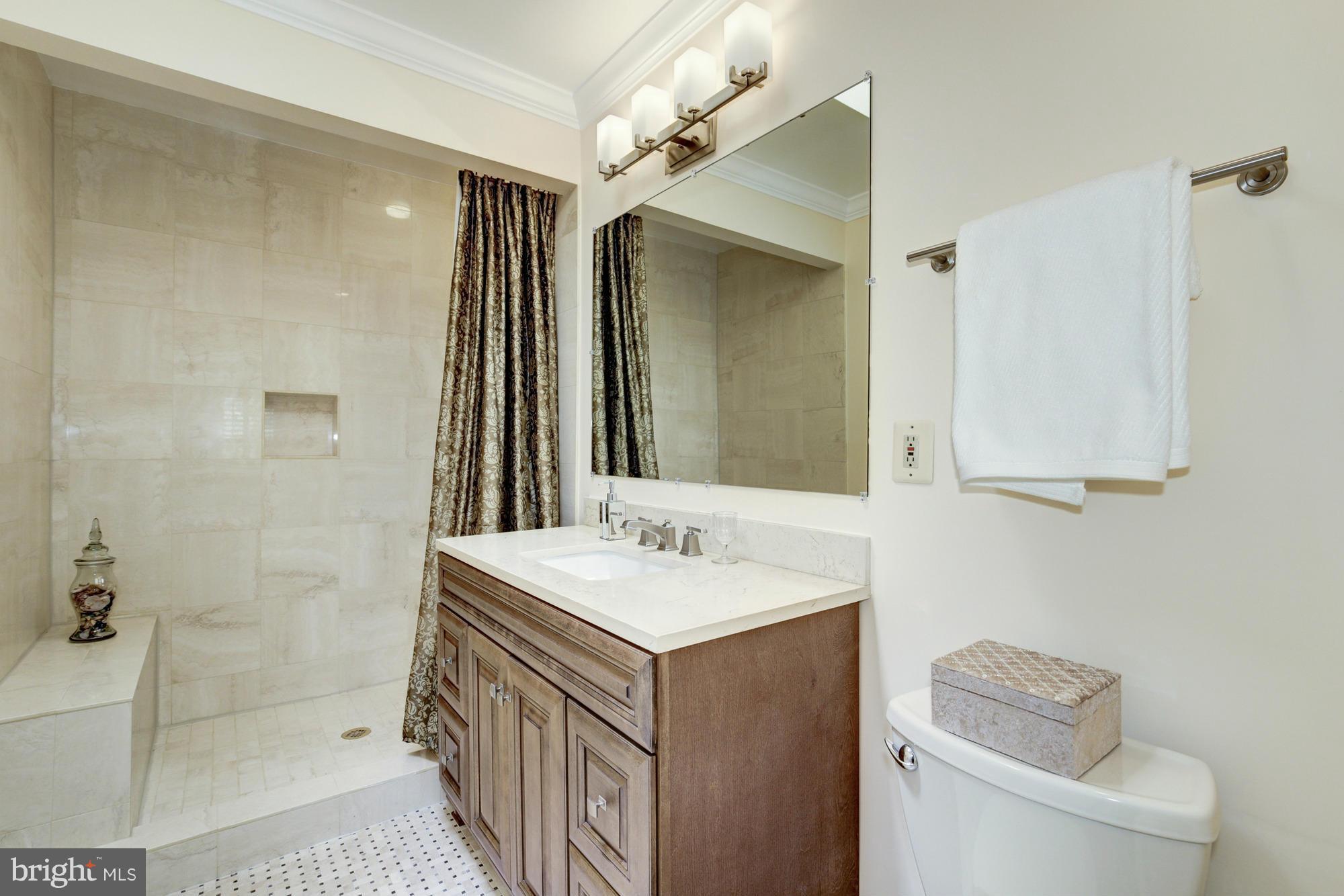 137 D Street Southeast Washington, DC 20003 - Photo 20 of 27 a bathroom with a sink a toilet and shower
