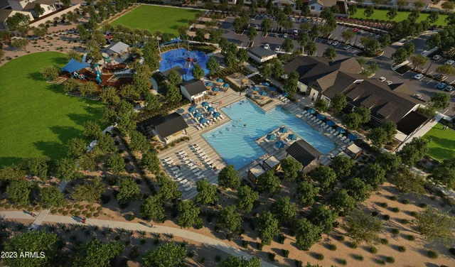 an aerial view of multiple house