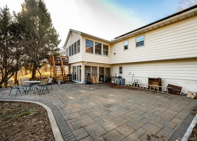 a view of a house with a patio
