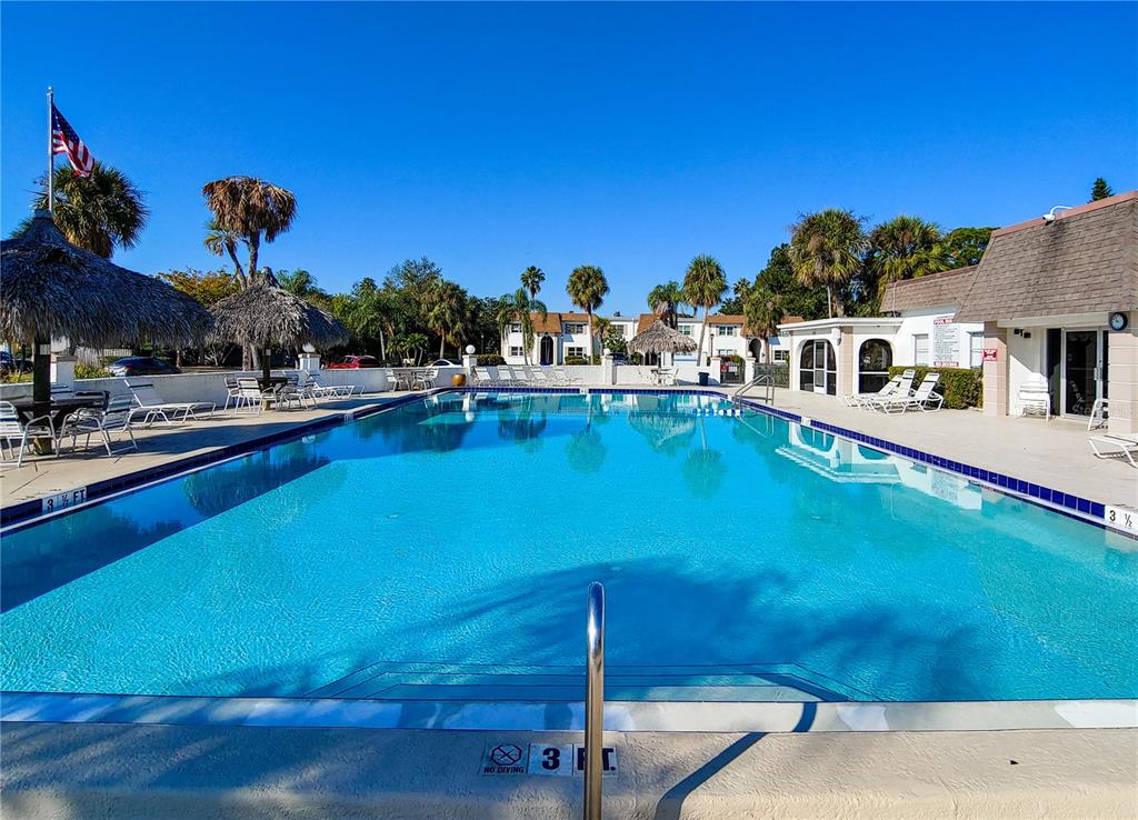 377 South McMullen Booth Road, Unit 97 Clearwater, FL 33759 - Photo 18 of 21 a view of a swimming pool with an outdoor seating