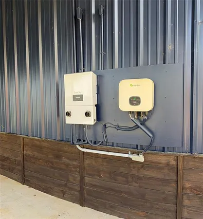 a room with a mirror