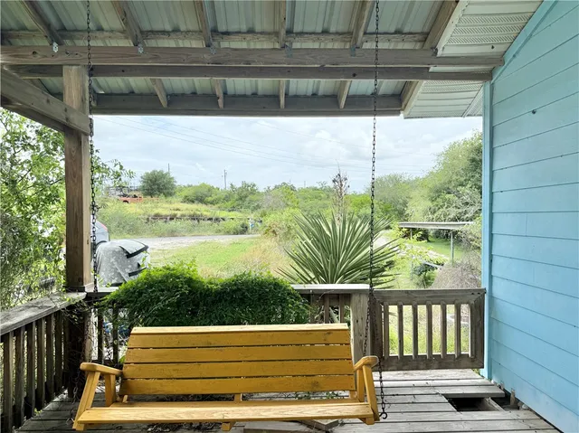 a view of a bench in balcony