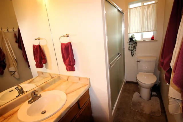 a view of small space with wooden floor