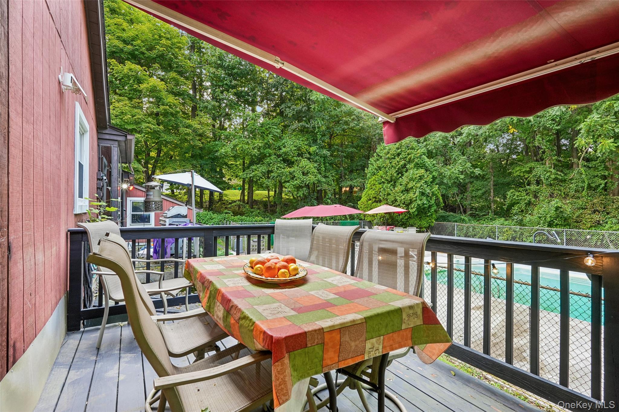 11 Hustis Road Cold Spring, NY 10516 - Photo 18 of 31 Great deck overseeing pool and large private backyard.