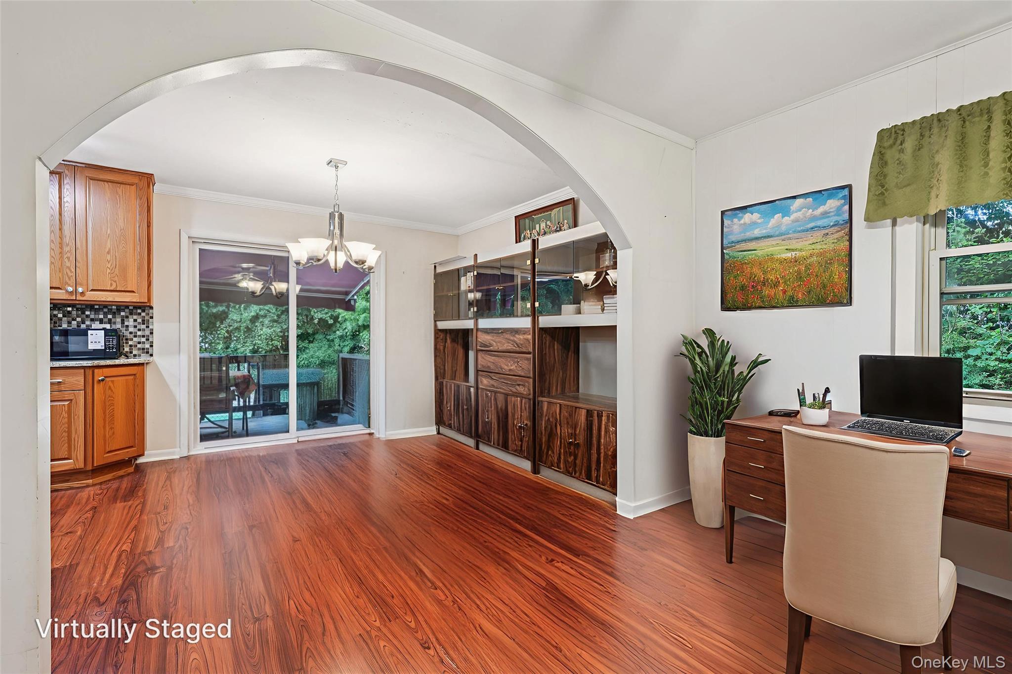 11 Hustis Road Cold Spring, NY 10516 - Photo 9 of 31 Dining Room & Sitting Area with sliders to backyard deck. (virtually staged without furniture).