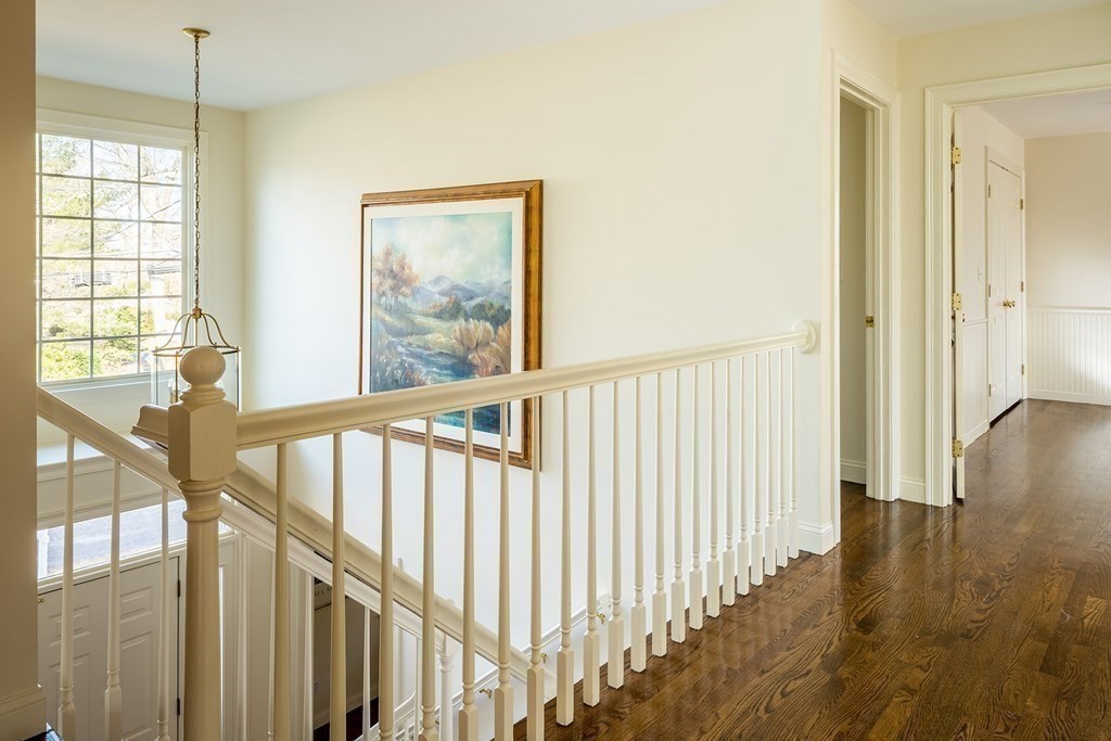 6 Oak Hill Road Needham, MA 02492 - Photo 10 of 18 a view of a hallway with wooden floor and stairs