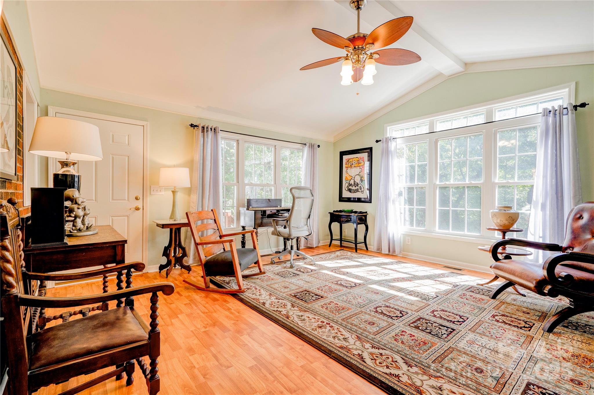 411 El Bethel Road Kings Mountain, NC 28086 - Photo 29 of 42 a large bedroom with a bed and large windows