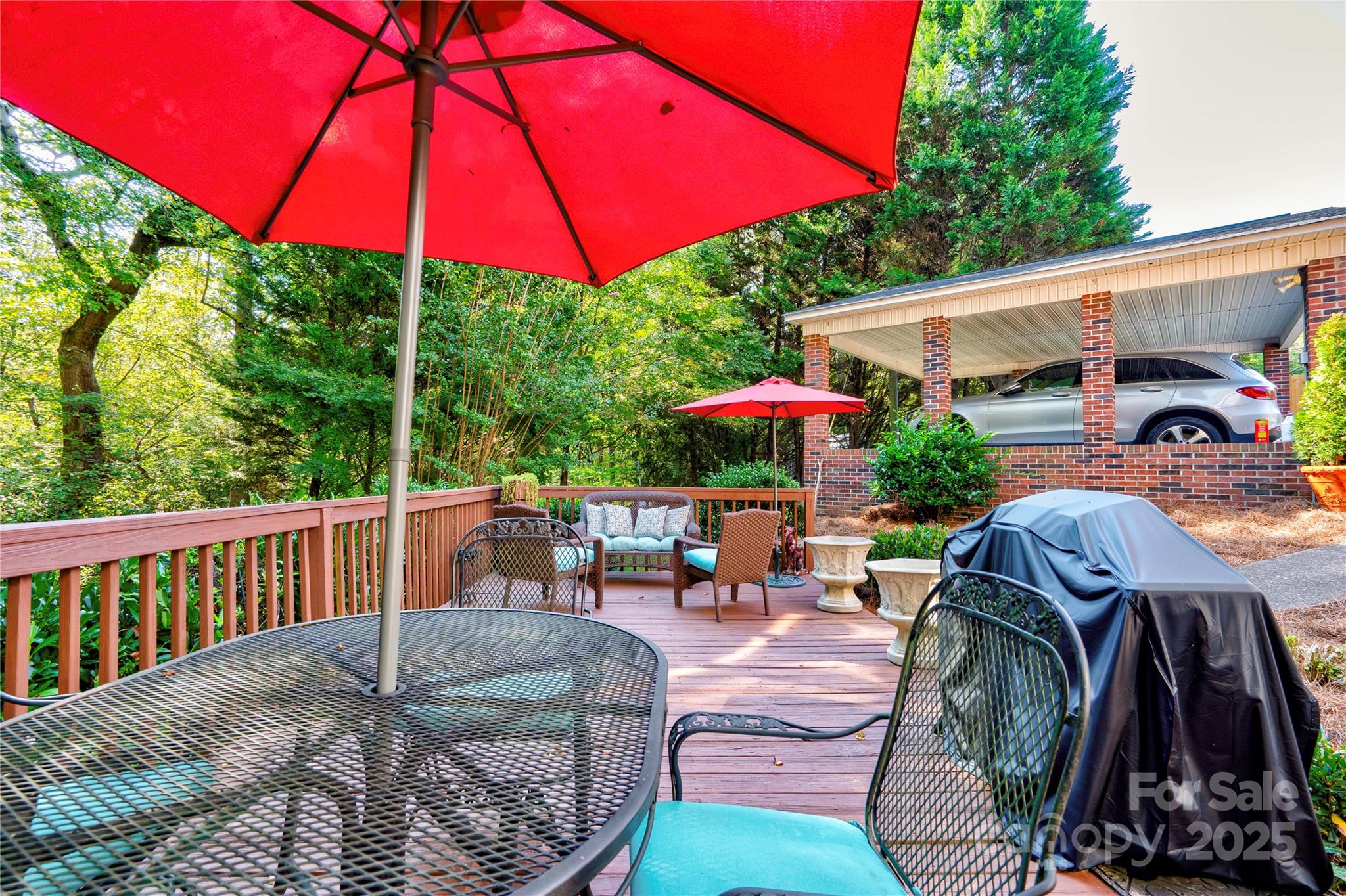 411 El Bethel Road Kings Mountain, NC 28086 - Photo 38 of 42 a view of backyard with seating space and wooden fence