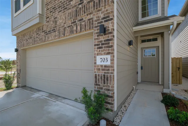 view of a pathway along the building