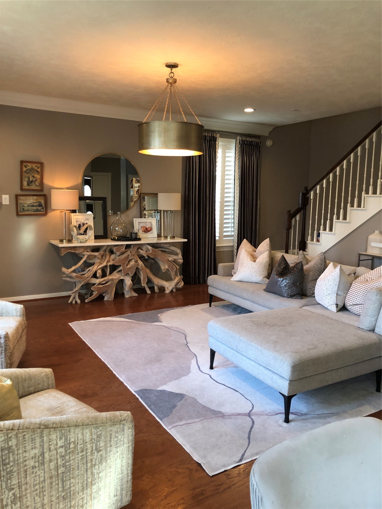 951 Lamonte Lane Houston, TX 77018 - Photo 3 of 26 a bedroom with furniture and a wooden floor