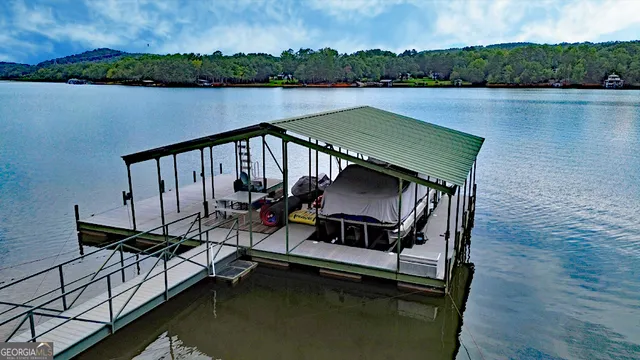 a view of a lake from a balcony