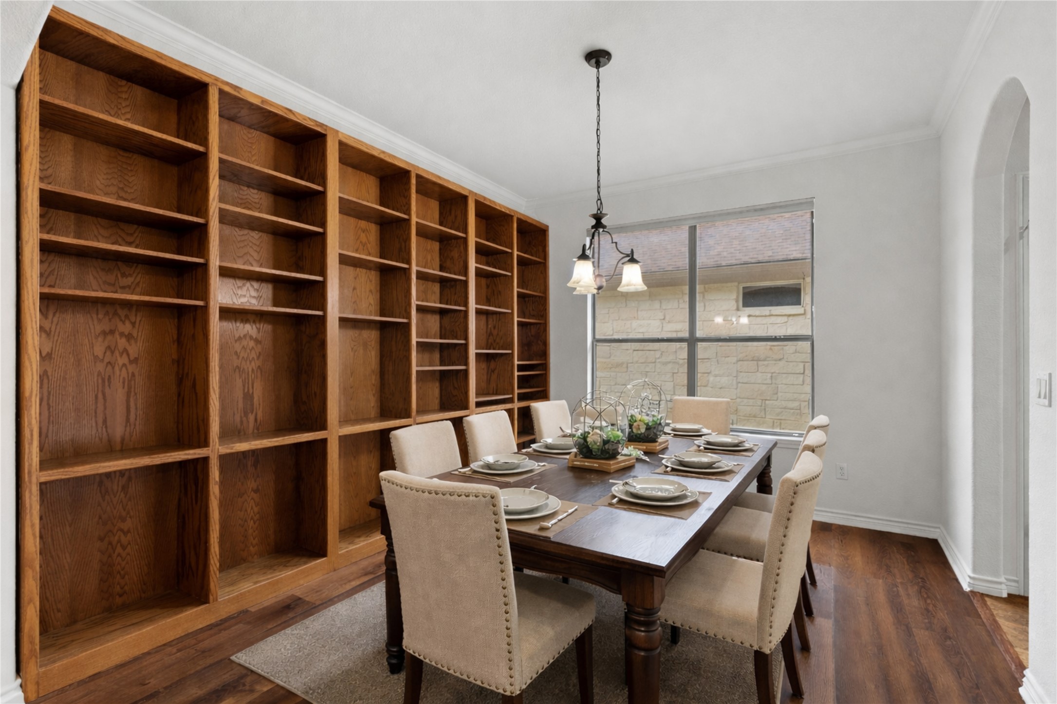 4612 Sonora Trace Georgetown, TX 78633 - Photo 4 of 36 a view of a dining room with furniture window and wooden floor