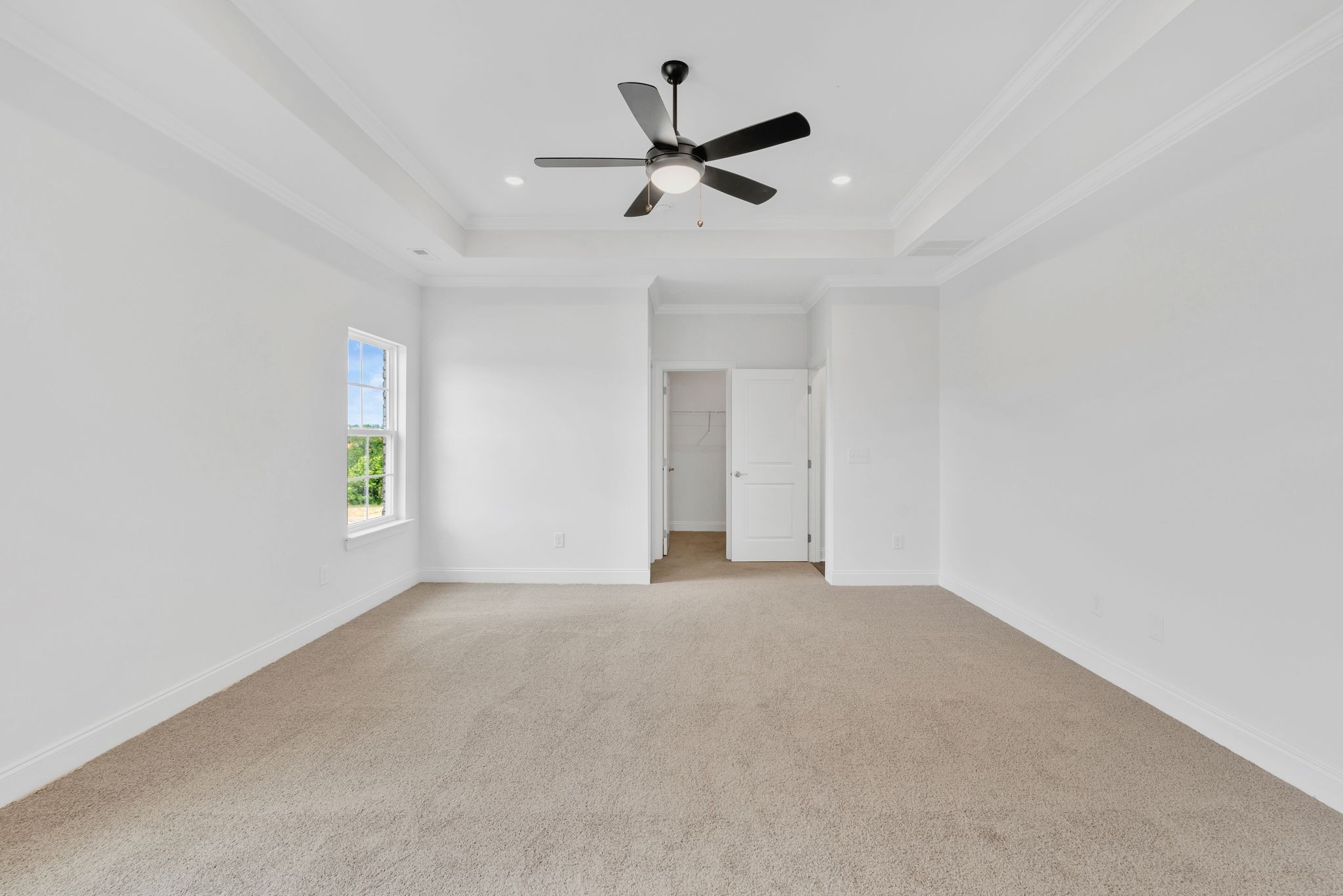 7505 Shoal Mill Point Fairview, TN 37062 - Photo 44 of 55 an empty room with ceiling fan and window